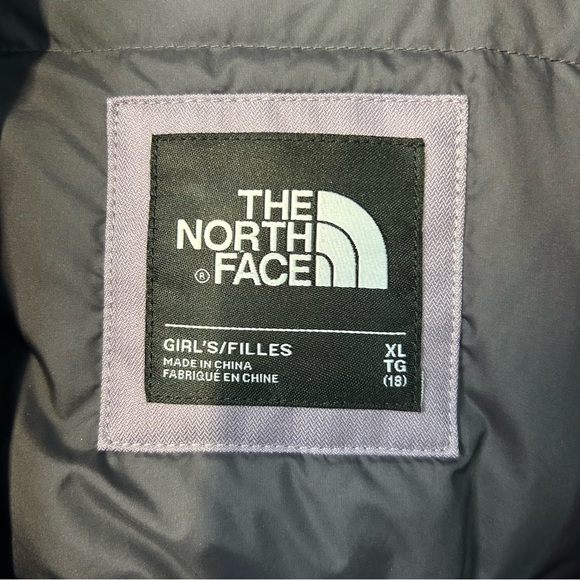 Girls the north face greenland 550 parka size XL 18 purple - Picture 4 of 7